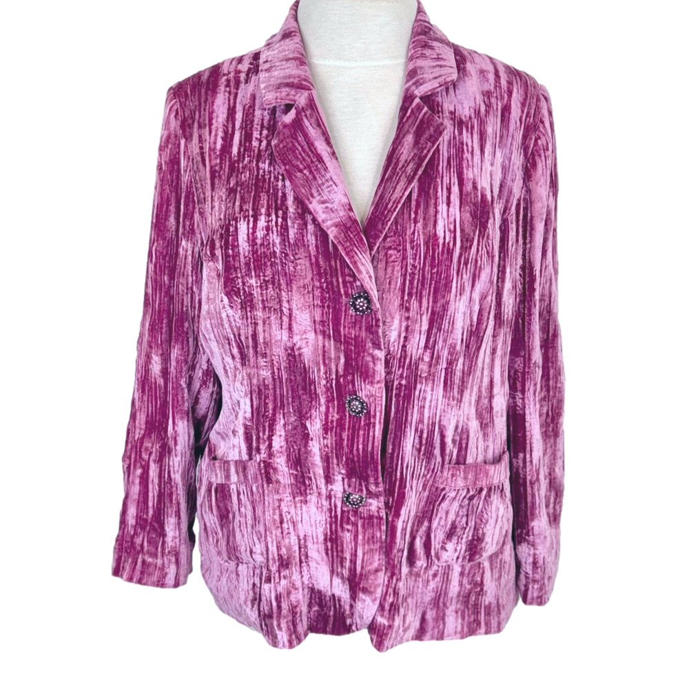 MXM pink velvet blazer